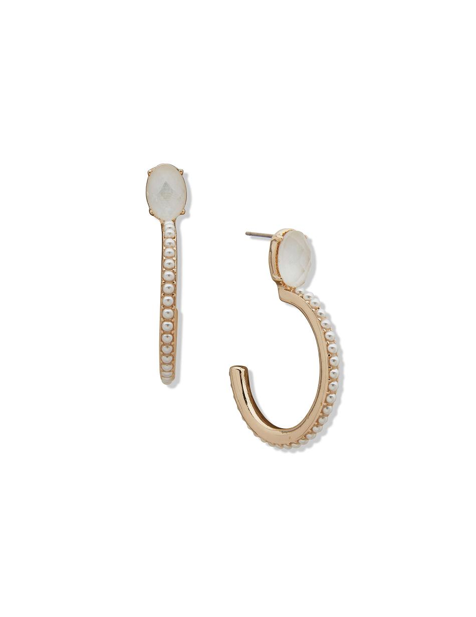 Boucles d'oreilles percées Anne Klein C Hoop With Caviar Pearl   | FDS-7381835